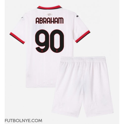 Camiseta AC Milan Tammy Abraham #90 Visitante Equipación para niños 2024-25 manga corta (+ pantalones cortos)